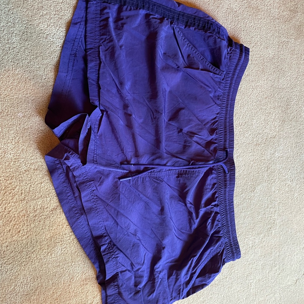 Purple quick dry shorts. Great for water! Expedition collection